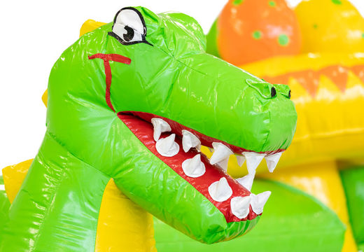 Bestel groot opblaasbaar springkussen in Dino thema voor kinderen. Koop springkussens online bij JB Inflatables Nederland 