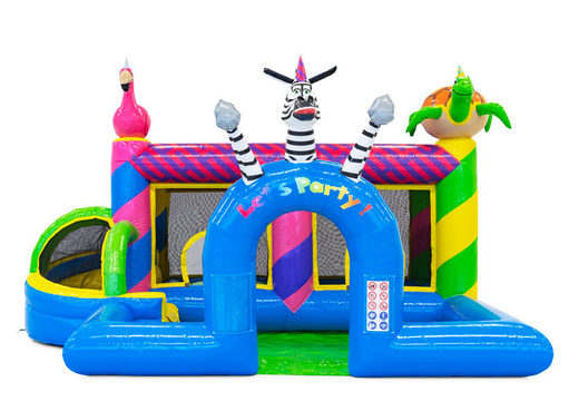 Opblaasbaar springkussen in Party thema bestellen voor kinderen. Kopen springkussens online bij JB Inflatables Nederland 