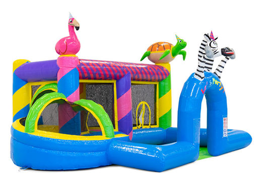 Gekleurde inflatable park in Party thema bestellen voor kinderen. Koop springkussens online bij JB Inflatables Nederland 