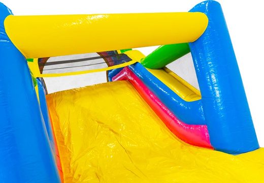 Opblaasbare stormbaan Happy Color 13m kopen voor kinderen. Bestel opblaasbare stormbanen nu online bij JB Inflatables Nederland