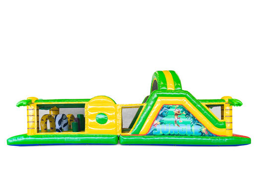 Bestel 13 meter lange opblaasbare Jungle stormbaan voor kinderen. Koop springkussens met stormbanen nu online bij JB Inflatables Nederland