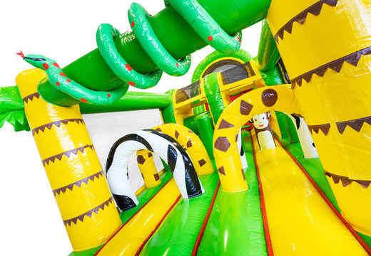 Jungle 13m opblaasbare stormbaan voor kinderen kopen. Bestel opblaasbare stormbanen nu online bij JB Inflatables Nederland