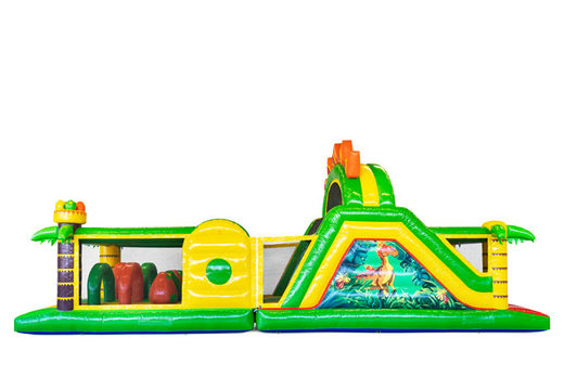 Bestel 13 meter lange opblaasbare Dino stormbaan voor kinderen. Koop springkussens met stormbanen nu online bij JB Inflatables Nederland
