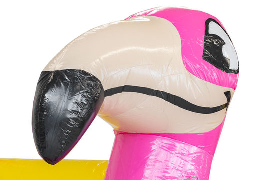Stormbaan in thema Flamingo voor kids kopen. Bestel opblaasbare stormbanen nu online bij JB Inflatables Nederland