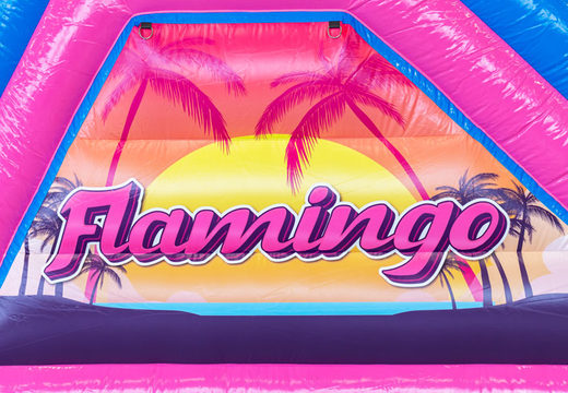 Flamingo 13m opblaasbare stormbaan voor kinderen kopen. Bestel opblaasbare stormbanen nu online bij JB Inflatables Nederland