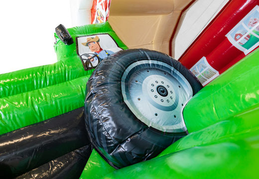 Koop opblaasbare Slide Combo springkasteel in thema Tractor voor kinderen. Opblaasbare springkastelen te koop bij JB Inflatables Nederland