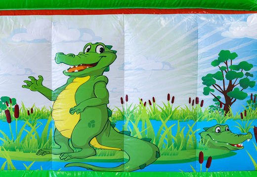 Bestel opblaasbare Funcity springkasteel in thema Crocodil voor kinderen. Opblaasbare springkastelen te koop bij JB Inflatables Nederland