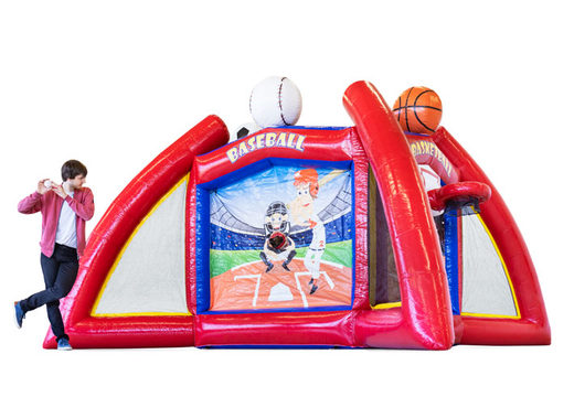 Inflatable sport games combo voetbal, honkbal, baseball, basketbal bestellen