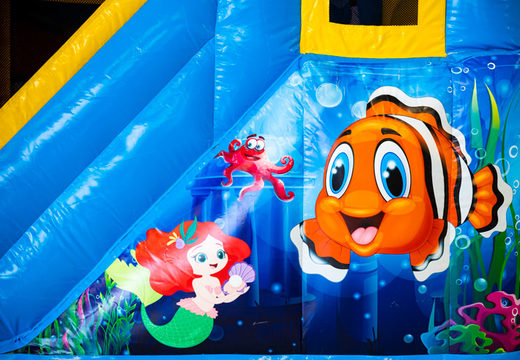 Zeemeermin en nemo vis op springkussen van JB inflatables