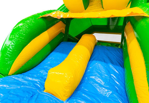 Glijbaan blauw geel groen van springkussen Slide Combo dubbelslide kopen bij JB
