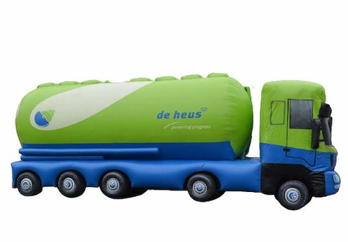 Maatwerk opblaasbare product vergroting van vrachtwagen De Heus 